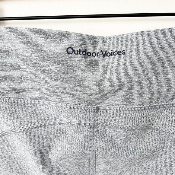 Outdoor Voices Medium Heathered Gray Blue Leggings Athleisure Running Coolmax - Picture 6 of 12